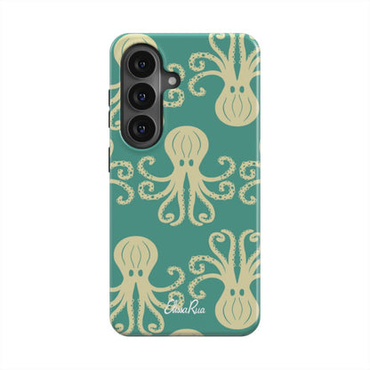Octopus Teal – Magnetic Tough Phone Case | Elissa Rua