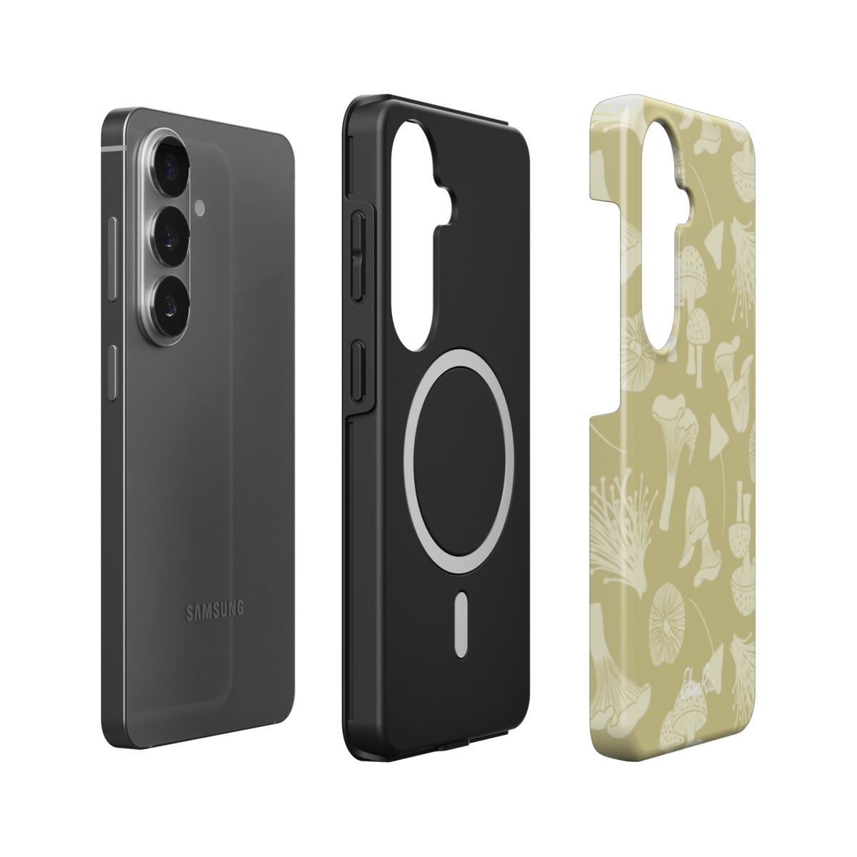 Beige Mushrooms – Magnetic Tough Phone Case | Elissa Rua