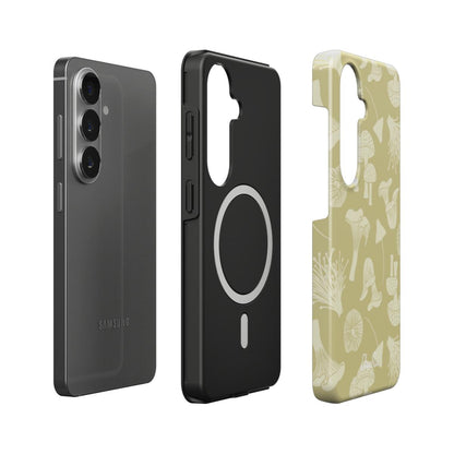 Beige Mushrooms – Magnetic Tough Phone Case | Elissa Rua