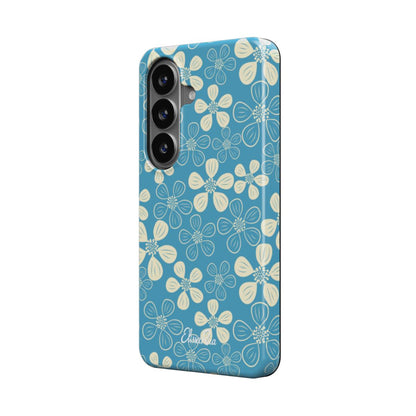 Modern Abstract Blue Floral – Magnetic Tough Phone Case | Elissa Rua