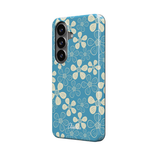 Modern Abstract Blue Floral – Magnetic Tough Phone Case | Elissa Rua