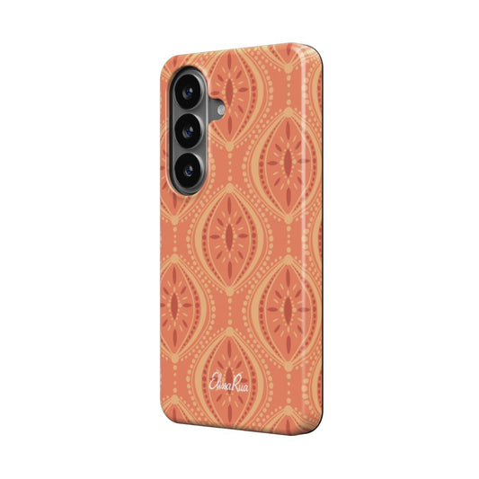Boho Orange Geometric Pattern – Magnetic Tough Phone Case | Elissa Rua