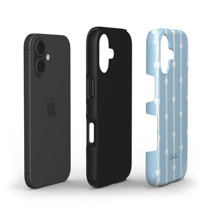 Blue Floral Stripe – Tough Phone Case | Elissa Rua