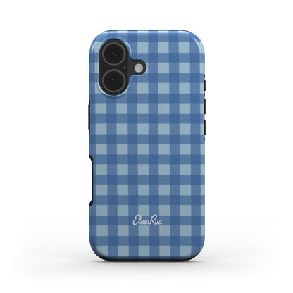 Blue Gingham – Tough Phone Case | Classic Check Pattern