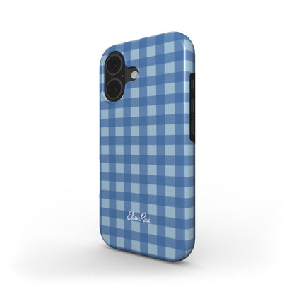 Blue Gingham – Tough Phone Case | Classic Check Pattern