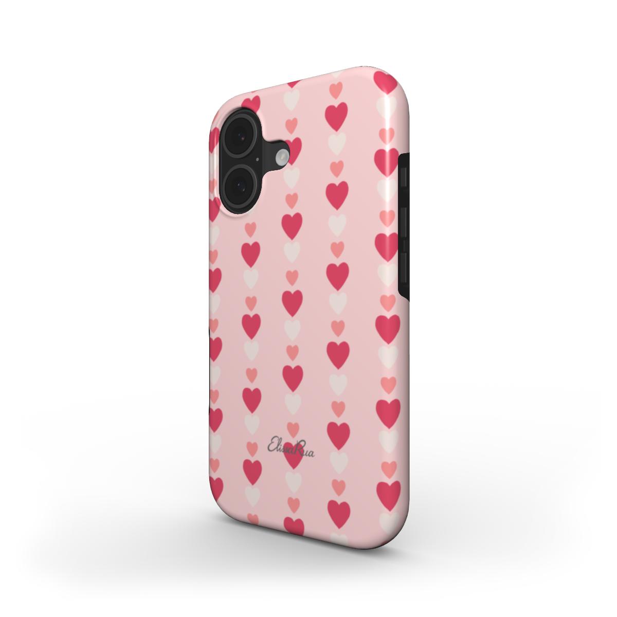 Pink Heart Stripe – Tough Phone Case | Elissa Rua
