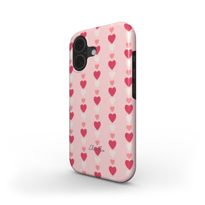 Pink Heart Stripe – Tough Phone Case | Elissa Rua