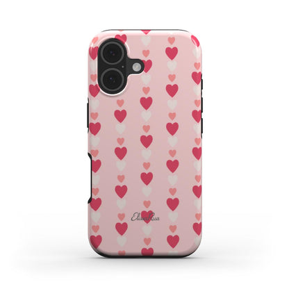 Pink Heart Stripe – MagSafeTough Phone Case | Elissa Rua