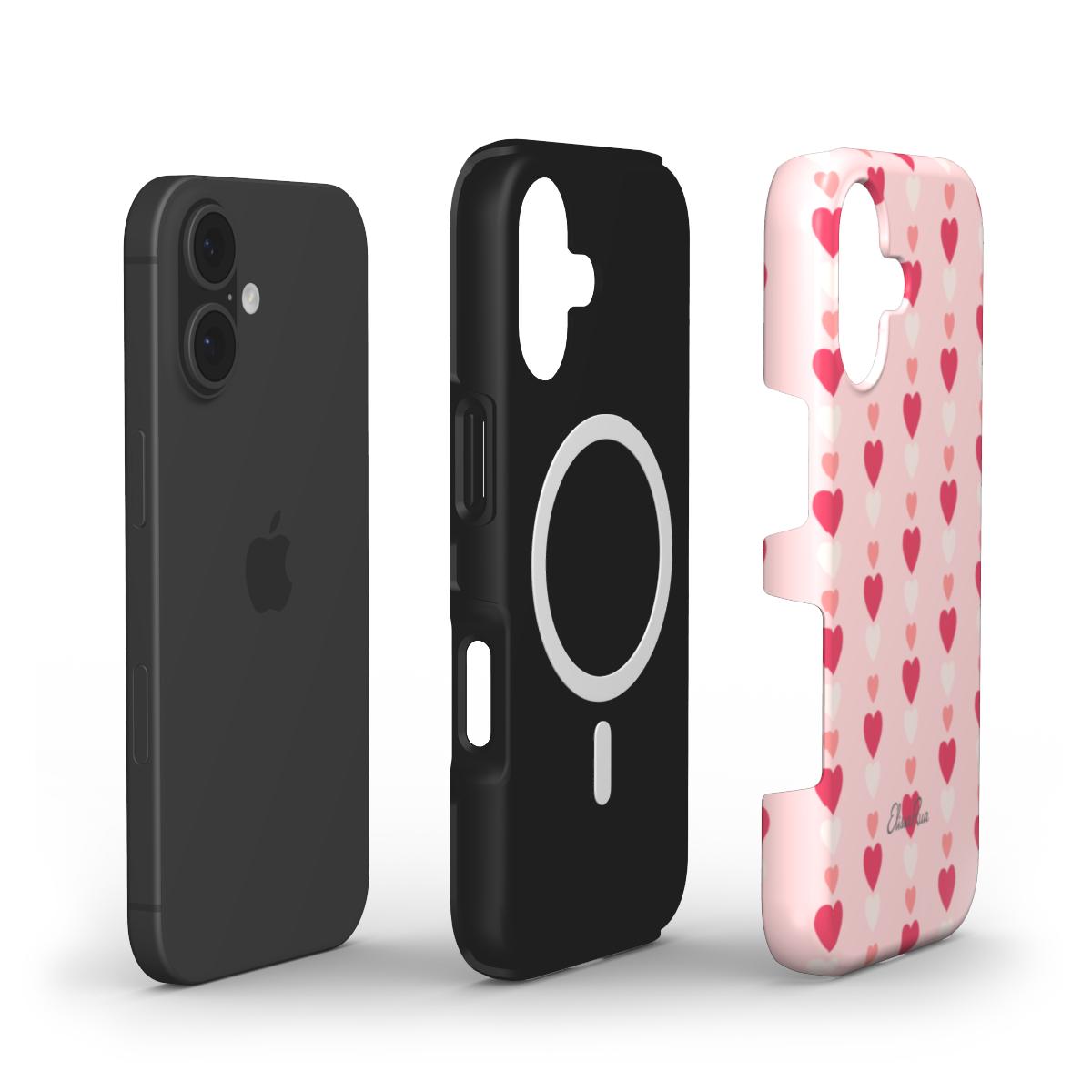Pink Heart Stripe – MagSafeTough Phone Case | Elissa Rua