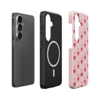 Pink Heart Stripe – Magnetic Tough Phone Case | Elissa Rua