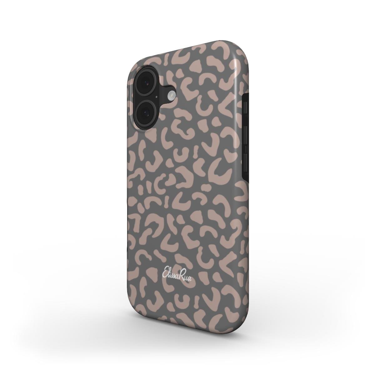 Charcoal Leopard – MagSafe Tough Phone Case | Elissa Rua