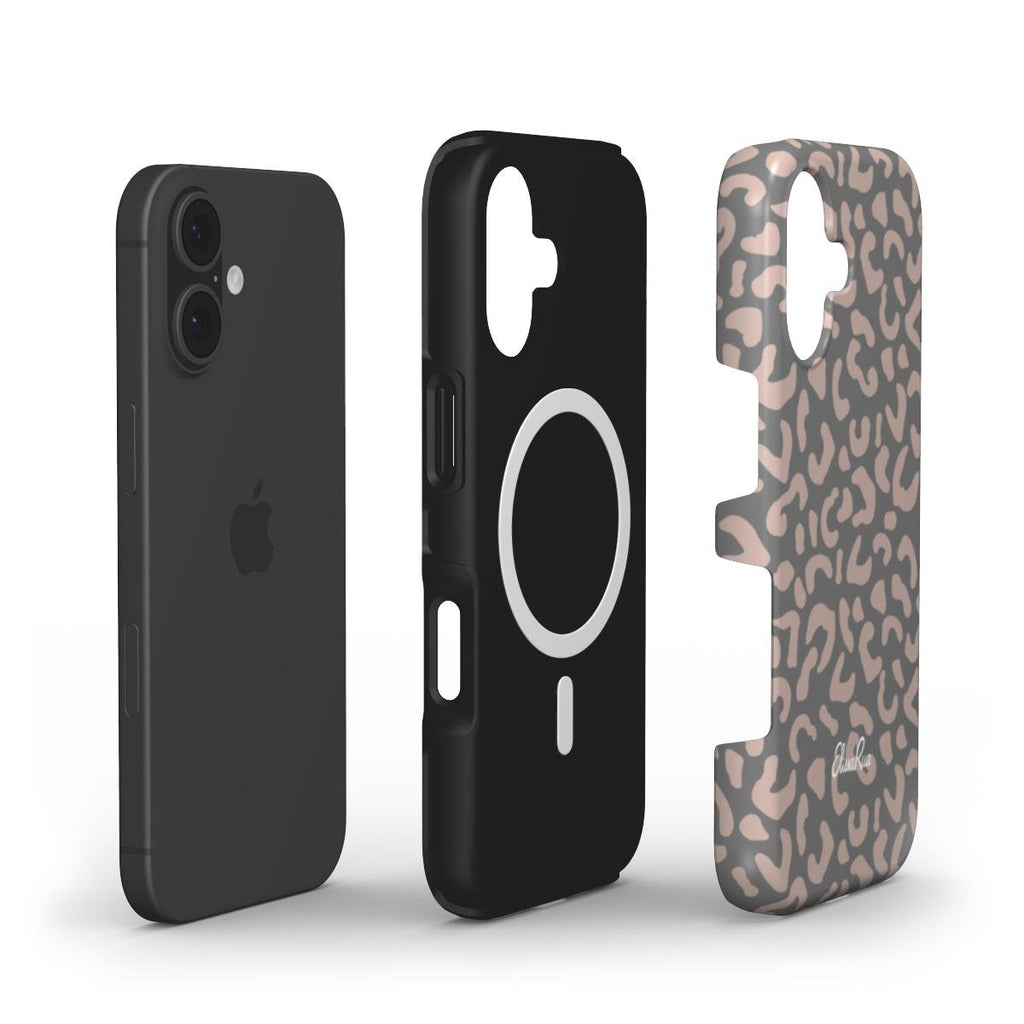 Charcoal Leopard – MagSafe Tough Phone Case | Elissa Rua