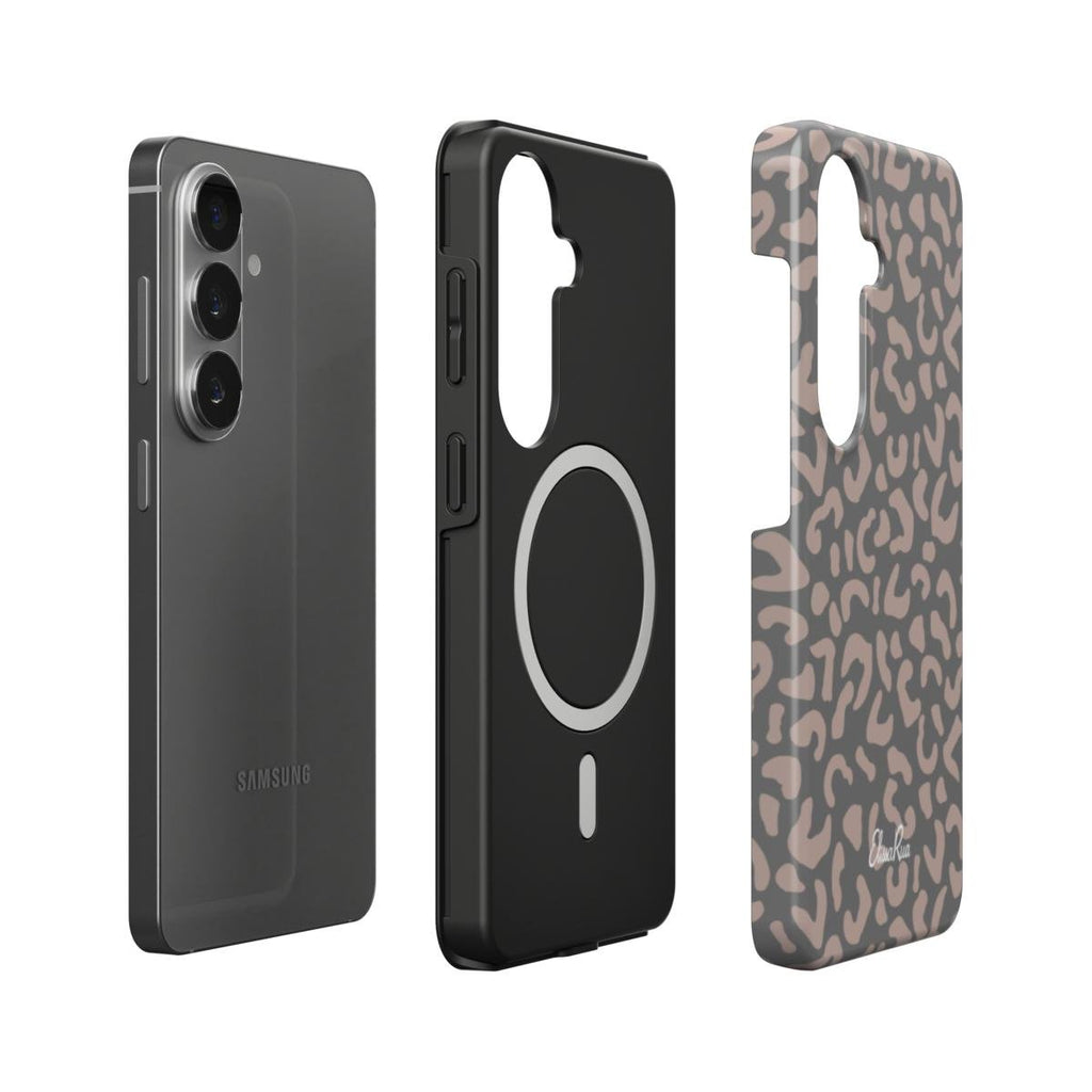 Charcoal Leopard – Magnetic Tough Phone Case | Elissa Rua