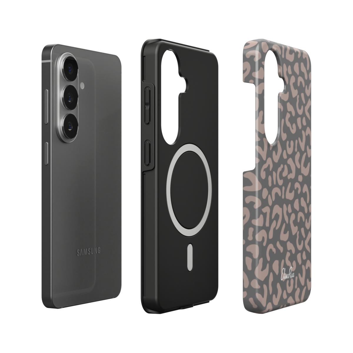 Charcoal Leopard – Magnetic Tough Phone Case | Elissa Rua