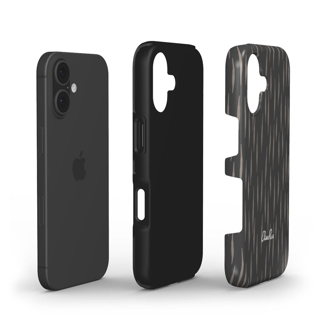 Charcoal Rain – Tough Phone Case | Elissa Rua