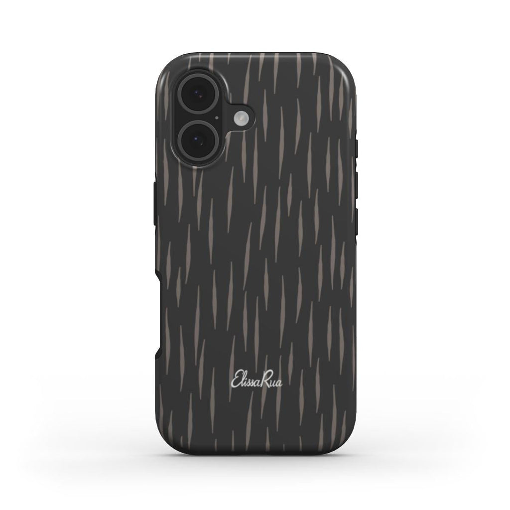 Charcoal Rain – MagSafe Tough Phone Case | Elissa Rua