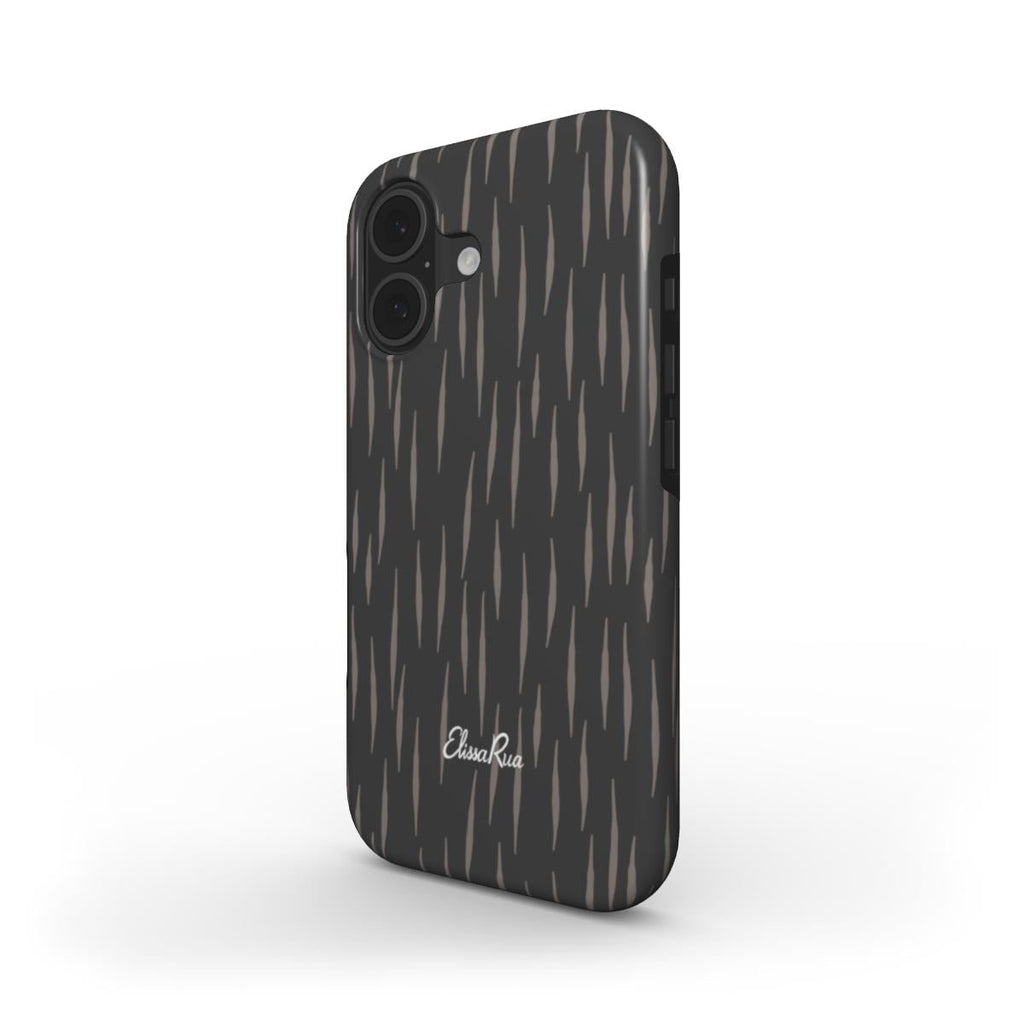 Charcoal Rain – MagSafe Tough Phone Case | Elissa Rua