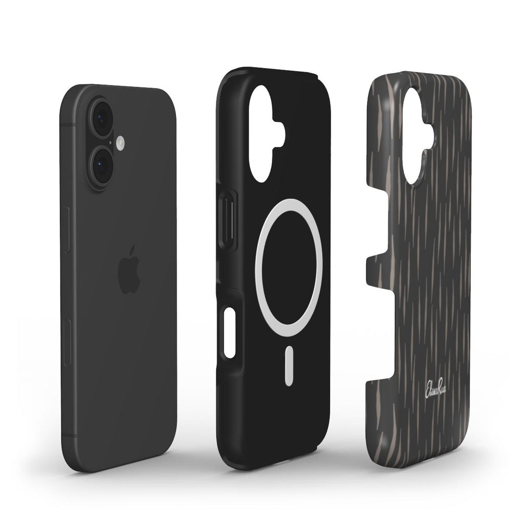 Charcoal Rain – MagSafe Tough Phone Case | Elissa Rua