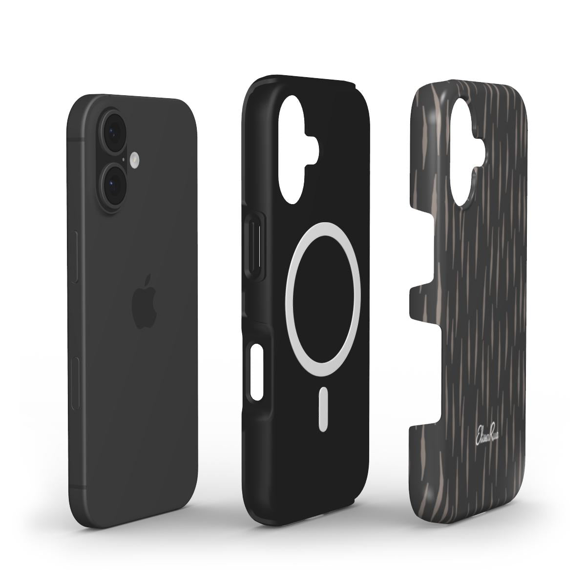 Charcoal Rain – MagSafe Tough Phone Case | Elissa Rua
