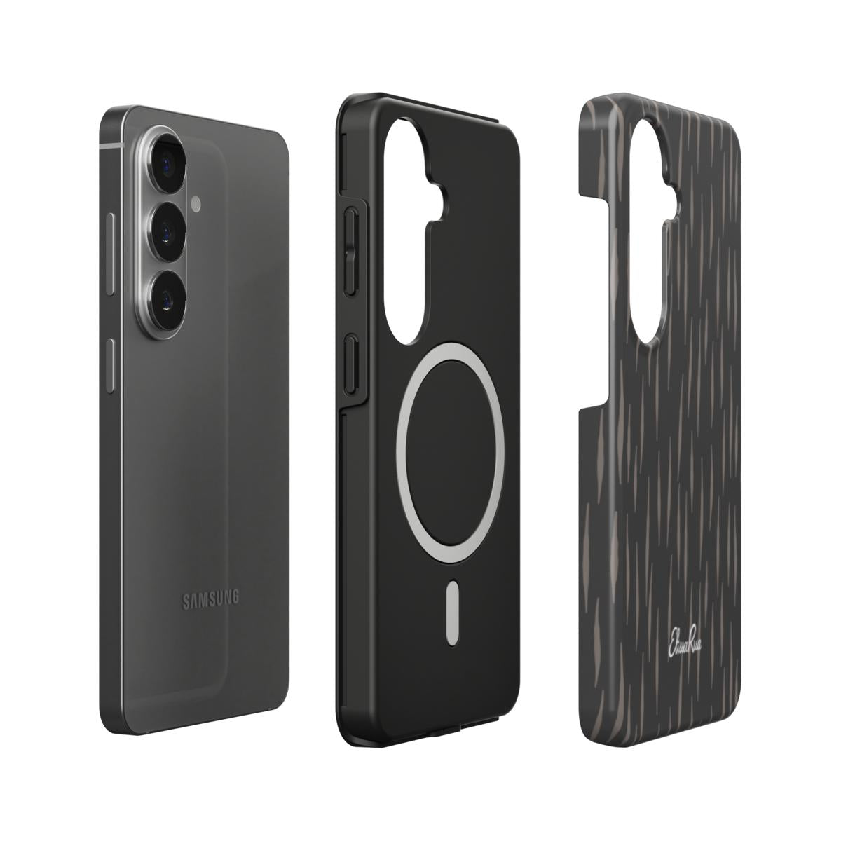 Charcoal Rain – Magnetic Tough Phone Case | Elissa Rua