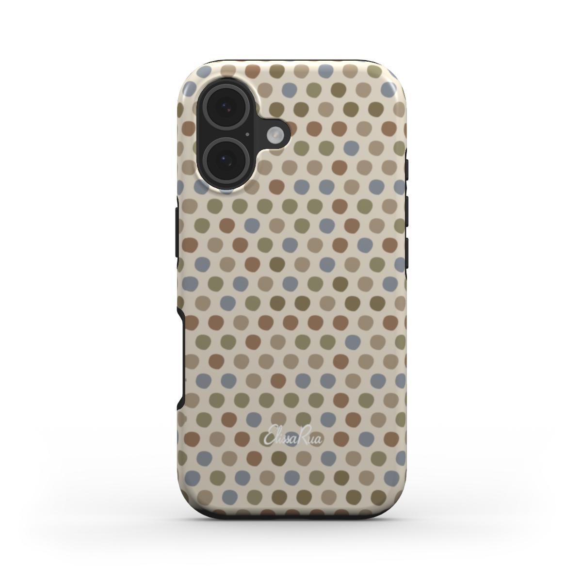 Neutral Polka Dot – MagSafe Tough Phone Case | Elissa Rua