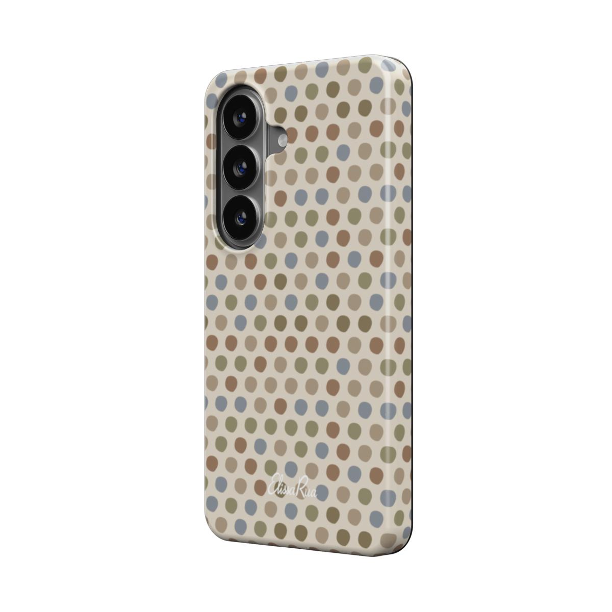 Neutral Polka Dot – Magnetic Tough Phone Case | Elissa Rua