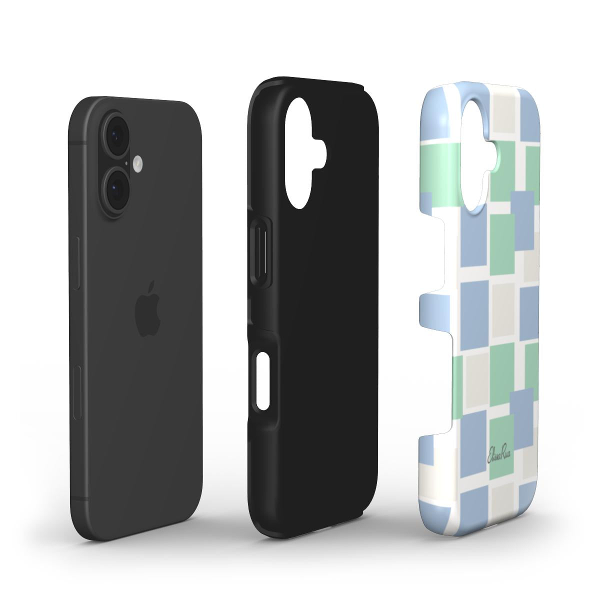 Blue and Green Pastel Squares – Tough Phone Case | Elissa Rua