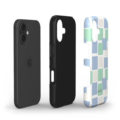 Blue and Green Pastel Squares – Tough Phone Case | Elissa Rua