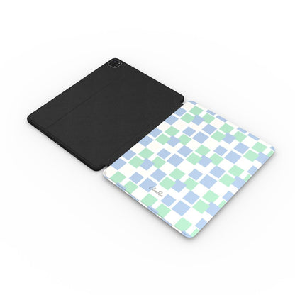 Blue and Green Pastel Squares – Apple iPad Case | Elissa Rua