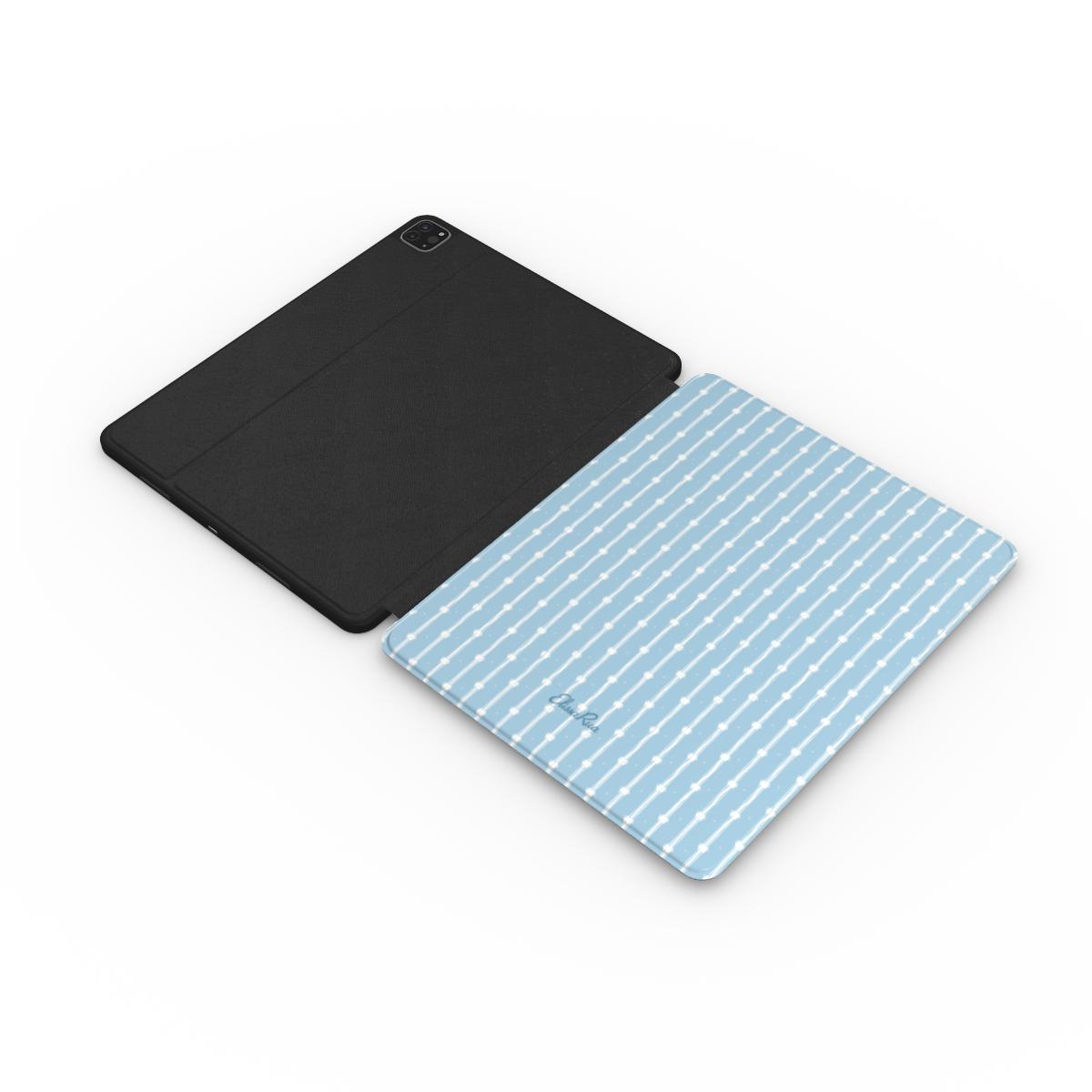 Blue Floral Stripe – Apple iPad Case | Elissa Rua