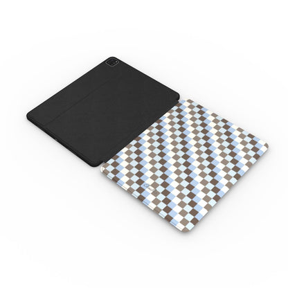 Blue and Brown Check – Apple iPad Case | Elissa Rua