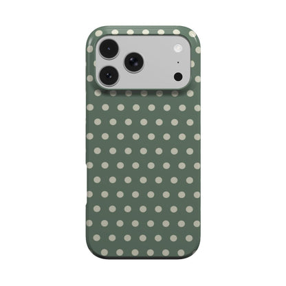 Sage Green Polka Dot – MagSafe Tough Phone Case | Elissa Rua