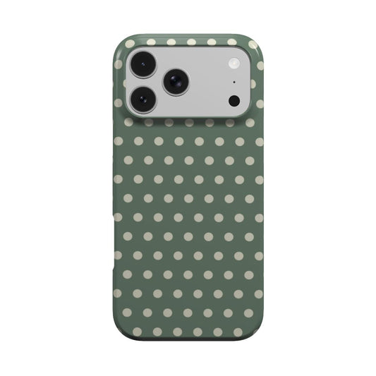 Sage Green Polka Dot – MagSafe Tough Phone Case | Elissa Rua