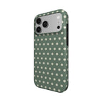 Salbeigrünes Polka-Dot-Muster – MagSafe Tough Handyhülle | Elissa Rua