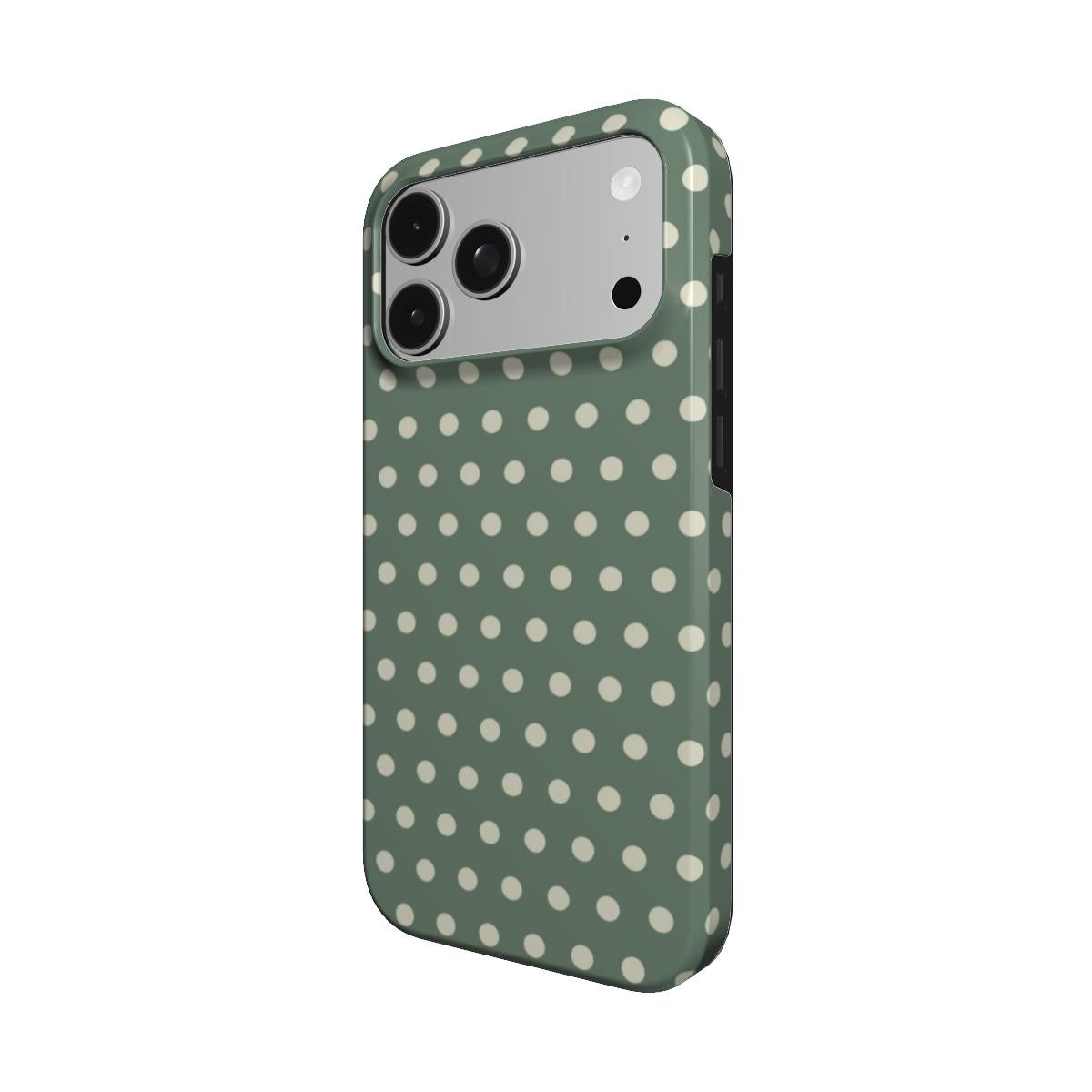 Sage Green Polka Dot – MagSafe Tough Phone Case | Elissa Rua