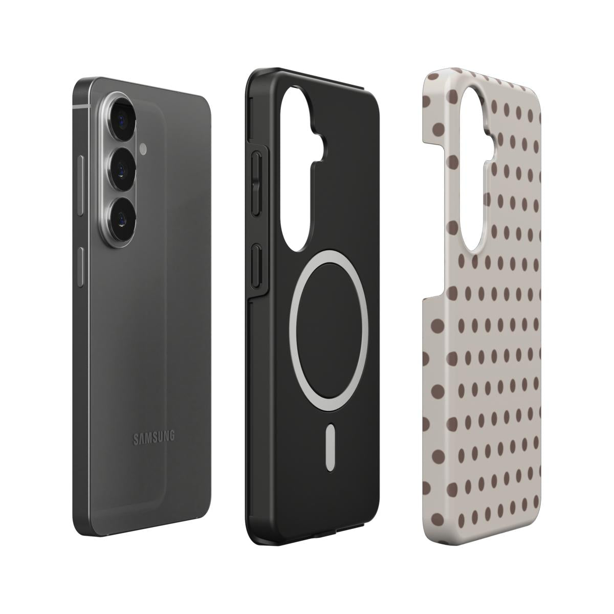 Ivory Polka Dot – Magnetic Tough Phone Case | Elissa Rua