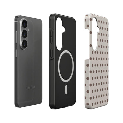 Ivory Polka Dot – Magnetic Tough Phone Case | Elissa Rua