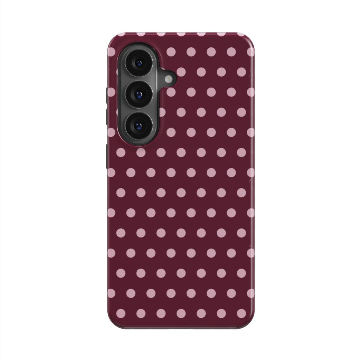 Burgundy Polka Dot – Magnetic Tough Phone Case | Elissa Rua