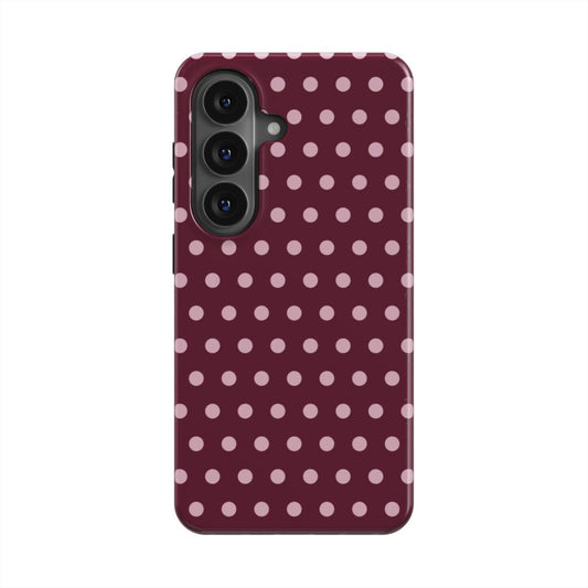 Burgundy Polka Dot – Magnetic Tough Phone Case | Elissa Rua