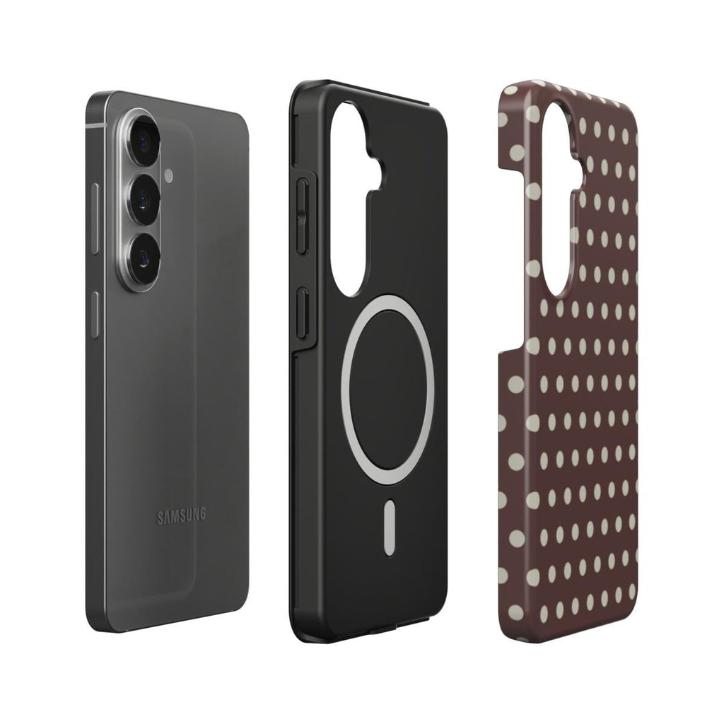 Lunares marrón chocolate – Funda protectora magnética | Elissa Rua
