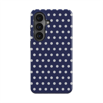 Navy Polka Dot – Magnetic Tough Phone Case | Elissa Rua