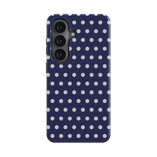 Navy Polka Dot – Magnetic Tough Phone Case | Elissa Rua