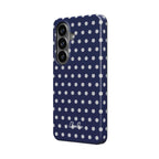Pois bleu marine – Coque de téléphone magnétique résistante | Elissa Rua