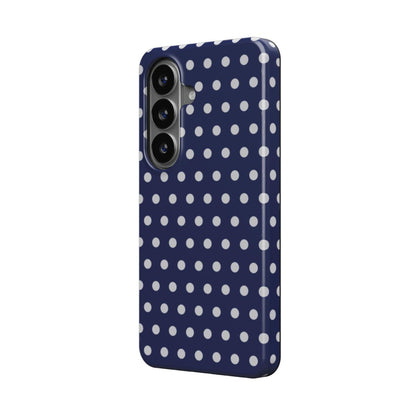 Navy Polka Dot – Magnetic Tough Phone Case | Elissa Rua