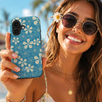 Modern Abstract Blue Floral – Tough Phone Case | Elissa Rua