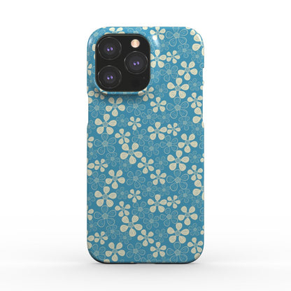 Abstract Floral Blue Snap Phone Case for iPhone and Samsung