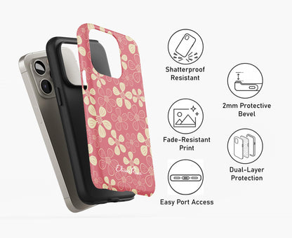 Pink Floral Abstract – Tough Phone Case | Elissa Rua