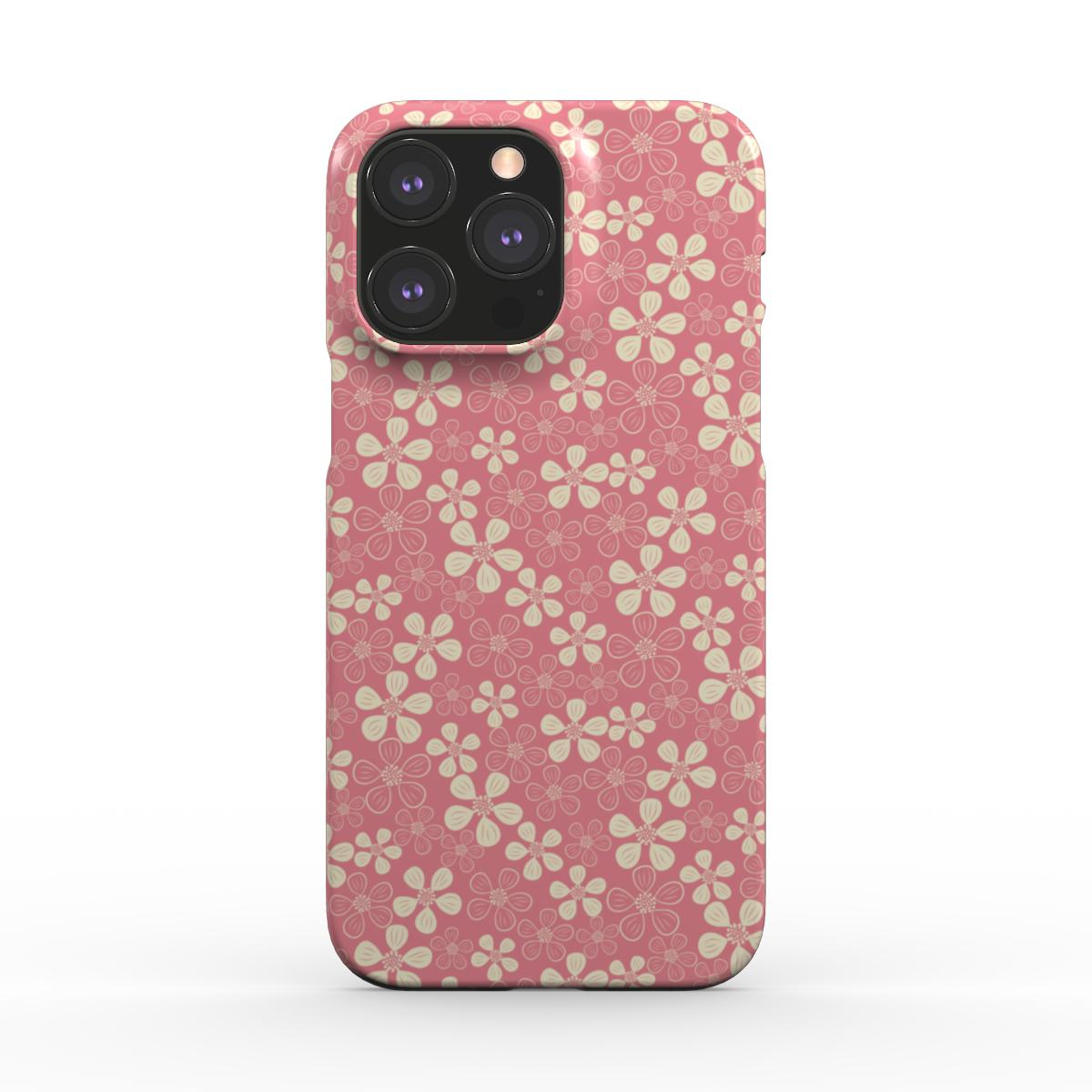 Pink Abstract Floral Snap Phone Case for iPhone and Samsung