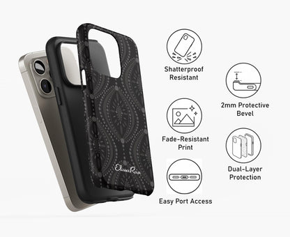 Black Geometric – Tough Phone Case | Elissa Rua