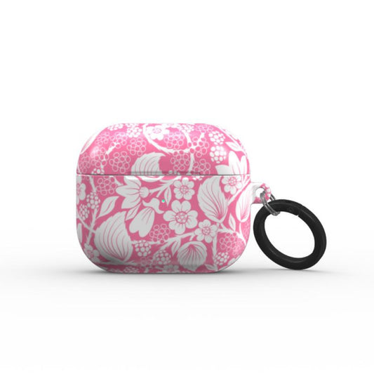 Airpod Case with Pink Blackberry Design